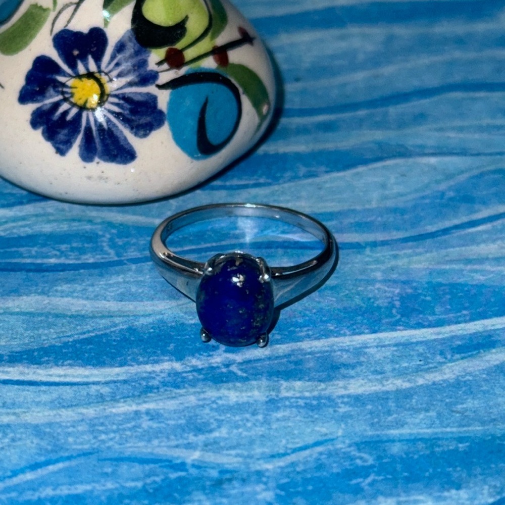 Silver Lapis Lazuli Ring